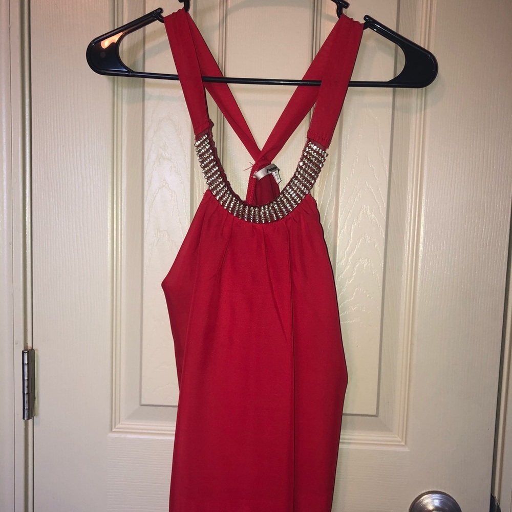 Studded neckline tank top